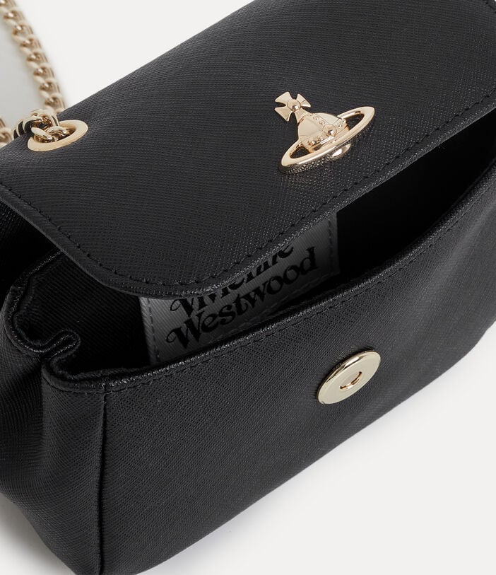 Vivienne Westwood SAFFIANO SMALL PURSE WITH CHAIN